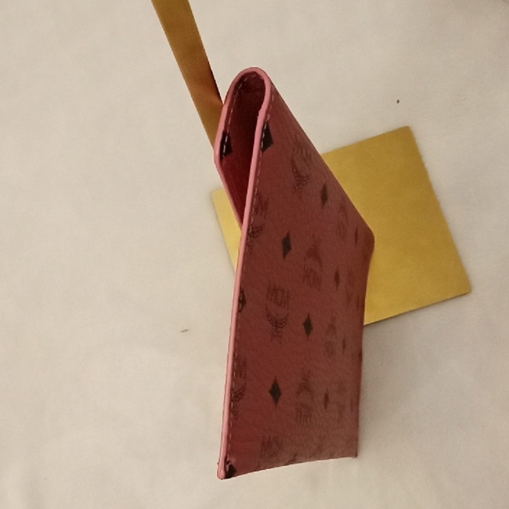 MCM Pink Envelope Clutch Pouch with Logo Pattern - Picture 7 of 7